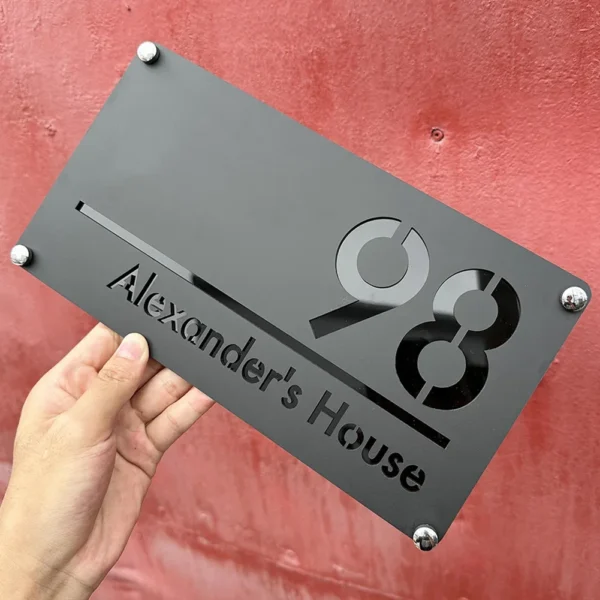 Personalized Street House Number Outdoor With Nails Custom House Number Plate 3D Laser Cut Acrylic Address Plaque Door Sign Hot - Image 7