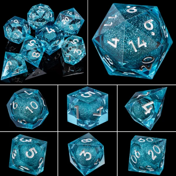 D20 DND Resin Dice Set D&D D6 Sharp Edges Dice Dungeon and Dragon Role Playing Game RPG Polyhedral Dice D20 D12 D10 D8 D6 D4 - Image 43
