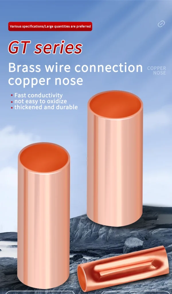 GT Copper Connecting Pipe Wire Joint Small Copper Tube Terminal Cable Lug Bootlace Ferrule Kit with Crimping Pliers Tool - Image 12