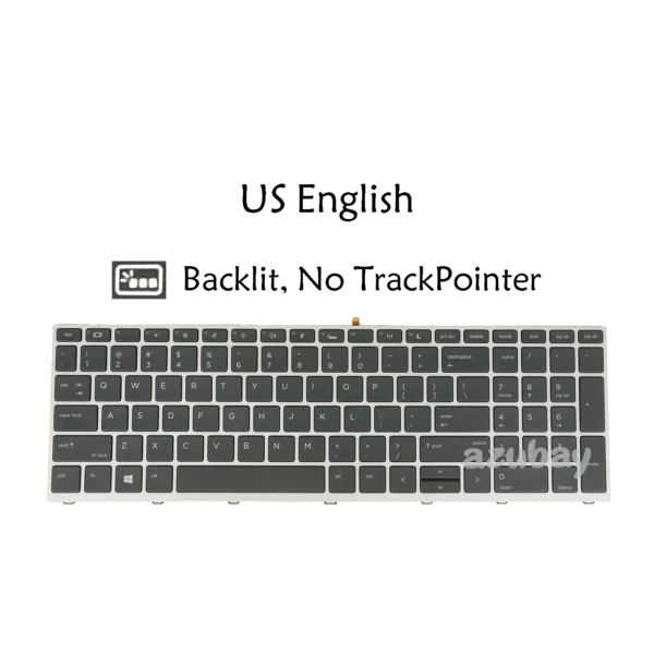 Backlit Laptop Keyboard for HP Probook 650 G4 G5, 450 G5, 455 G5, 470 G5 US English Korean Russian/ Canadian/ Spanish Portuguese - Image 7