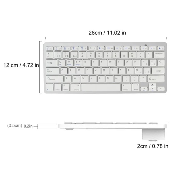 Russian Spanish Arabic Korean New Portable Wireless Bluetooth 3.0 Keyboard  for iPad Tablet Phone PC Android IOS Windows system - Image 30