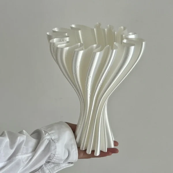 3D Stereoscopic Printing Artistic Vase White Modern Simple Luxury Nordic Living Room Vases Creative Interior Home Decoration - Image 7