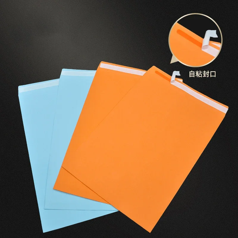 50pcs/lot A4 Envelope Kraft Paper Self Sealing Bag Colour Envelope Document Packaging Bag Business Supplies Stationery - Image 12