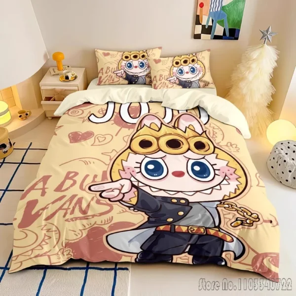 Cute Teeth New Anime La-BuBu Pink Duvet Cover Set HD Comforter Cover for Kids Bedding Sets Bedclothes Bedroom Decor - Image 14