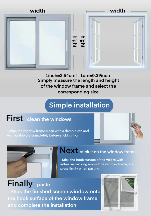 Protect family members with mosquito screens, invisible window screens, and home screens. Easy to install, self-adhesive - Image 12
