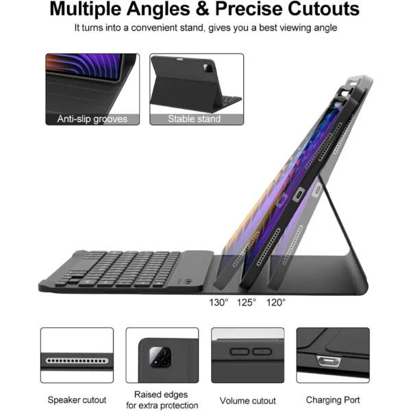 Case for Xiaomi Pad 7 11.2 inch, Bluetooth keyboard case for Xiaomi Pad 7 Pro 11.2 inch - Image 4