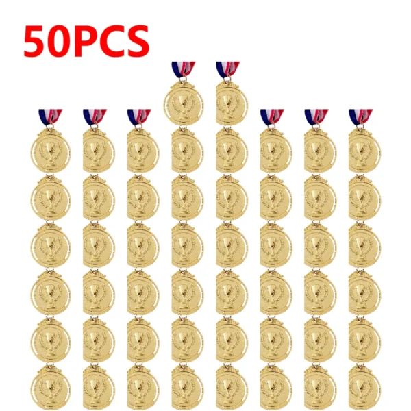 10-50pcs 2" Gold Silver Bronze Award Medal Zinc Alloy Round Winner Medals w/ Neck Ribbon 1st 2nd 3rd Prizes Winner Prize Present - Image 11