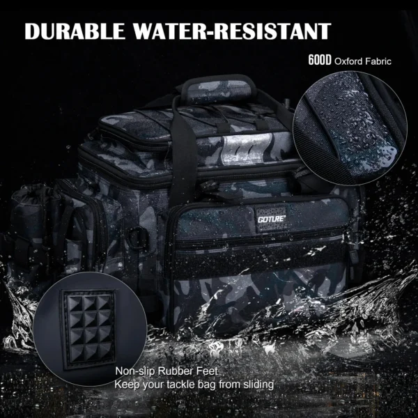 Goture Fishing Shoulder Bag Outdoor Cycling Sports Waterproof Pack Large Capacity Tactical Soft Storage Bag Camping Fishing Kit - Image 5