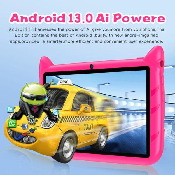 BDF New 7 Inch Cartoon Pattern Kids' tablets Quad Core 4GB RAM 64GB ROM 5G WiFi Learning Education Games Tablet Children's Gift - Image 13