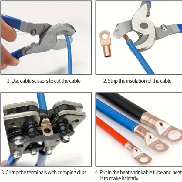 60pcs Assortment Car Auto Copper Ring Terminal Wire Crimp Connector Bare Cable Battery Terminals Soldered Connectors Kit HX-50B - Image 4