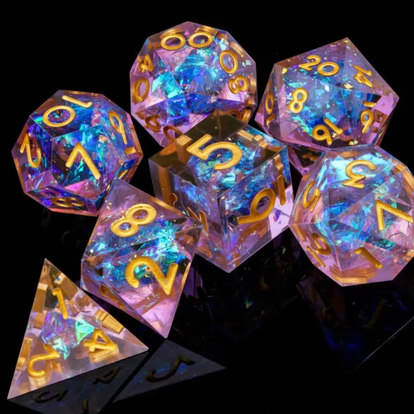 D20 DND Resin Dice Set D&D D6 Sharp Edges Dice Dungeon and Dragon Role Playing Game RPG Polyhedral Dice D20 D12 D10 D8 D6 D4 - Image 23