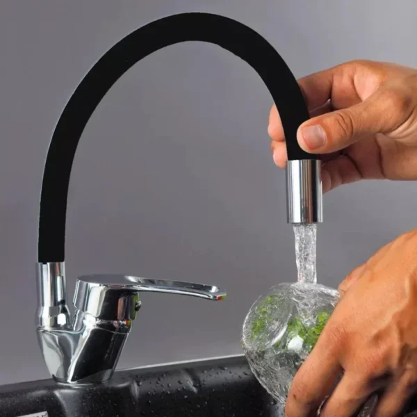 Kitchen Sink Faucet Hot and Cold Water Mixer Tap 360 Degree Rotating Flexible Hose Tap Deck Mount Single Hole  Faucet Kitchen - Image 2