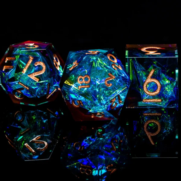 D20 DND Resin Dice Set D&D D6 Sharp Edges Dice Dungeon and Dragon Role Playing Game RPG Polyhedral Dice D20 D12 D10 D8 D6 D4 - Image 5