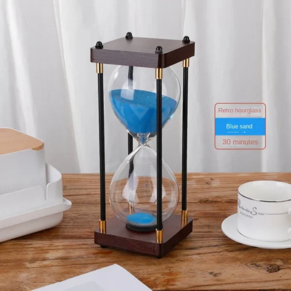30/60 Minute Vintage Metal Hourglass Timer Kitchen Home Office Creative Desktop Ornaments Time Management Tools Holiday Gifts - Image 11