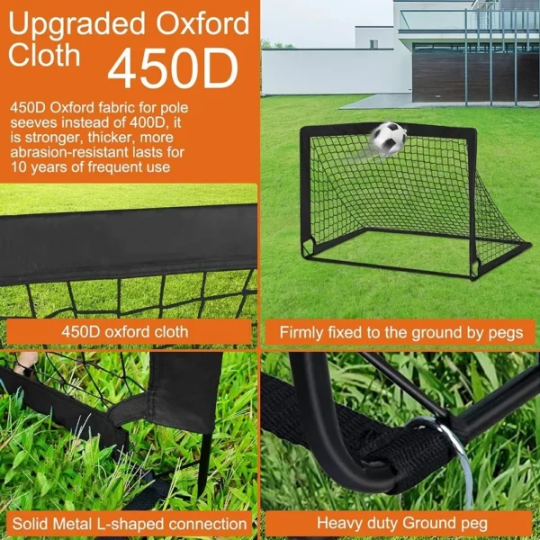 Kids Portable Football Goals for Backyard Foldable Training Football Net Soccer Goal Indoor Outdoor Football Match Door Frame - Image 3