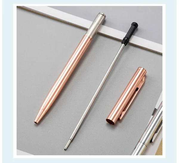 50 Pcs Metal Ballpoint Pen Rose Gold Pen Custom Logo Stationery Business Gift Lettering Engraved Name School&office Supplies - Image 54