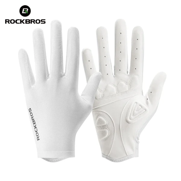 ROCKBROS Cycling Gloves SBR Shock Absorption Full Finger Bike Gloves Seamless Non-Slip Breathable Windproof Riding Gloves - Image 7