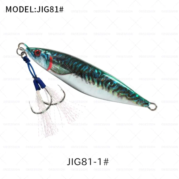OBSESSION J81 160g 200g 300g 400g 3D Printing Laser S Shape Jigbait Boat Fishing Jigging Lure Metal Sea Fishing Pesca Jig Lures - Image 11