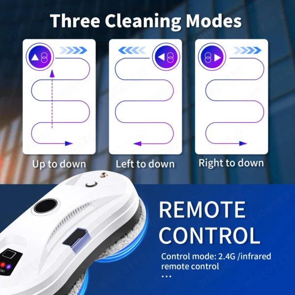 DIVEDEER Intelligent water spray window cleaner with automatic water spray function anti-fall magnetic glass home smart cleaner - Image 6