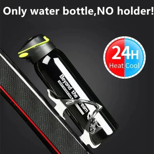 500ML Bicycle Water Bottle Vacuum Stainless Steel Cycling Water Bottle Double Walled Simple Thermo Mug Insulated With Straw - Image 2