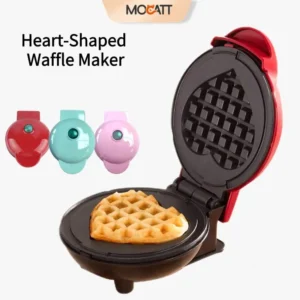 MOCATT Heart-Shaped Waffle Maker, Sandwich Maker, Baking, Baking Tray, Dessert, Breakfast Machine, Toaster, For Home Kitchen Use