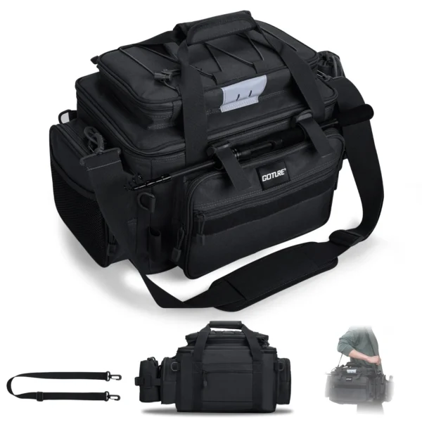 Goture Fishing Shoulder Bag Outdoor Cycling Sports Waterproof Pack Large Capacity Tactical Soft Storage Bag Camping Fishing Kit - Image 9