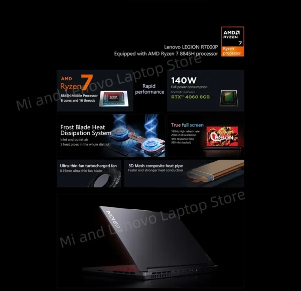 Lenovo LEGION R7000P 2024 R7 8845H RTX4060 8GB 16G/32G 1T 16inch 2.5K 165Hz Screen Game  Grey - Image 12