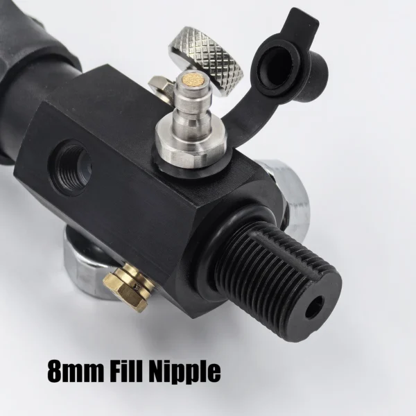 Charging Valve Scuba Filling Station HPA Compressed Air Tank Hose 20inches With Dual Gauge M18x1.5 or 5/8"-18UNF 4500Psi/300Bar - Image 8