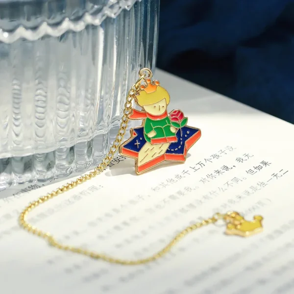 32pcs/lot Creative Little Prince Metal Pendant Bookmark Cute Book Marks Paper Clip School Office Supplies wholesale - Image 3
