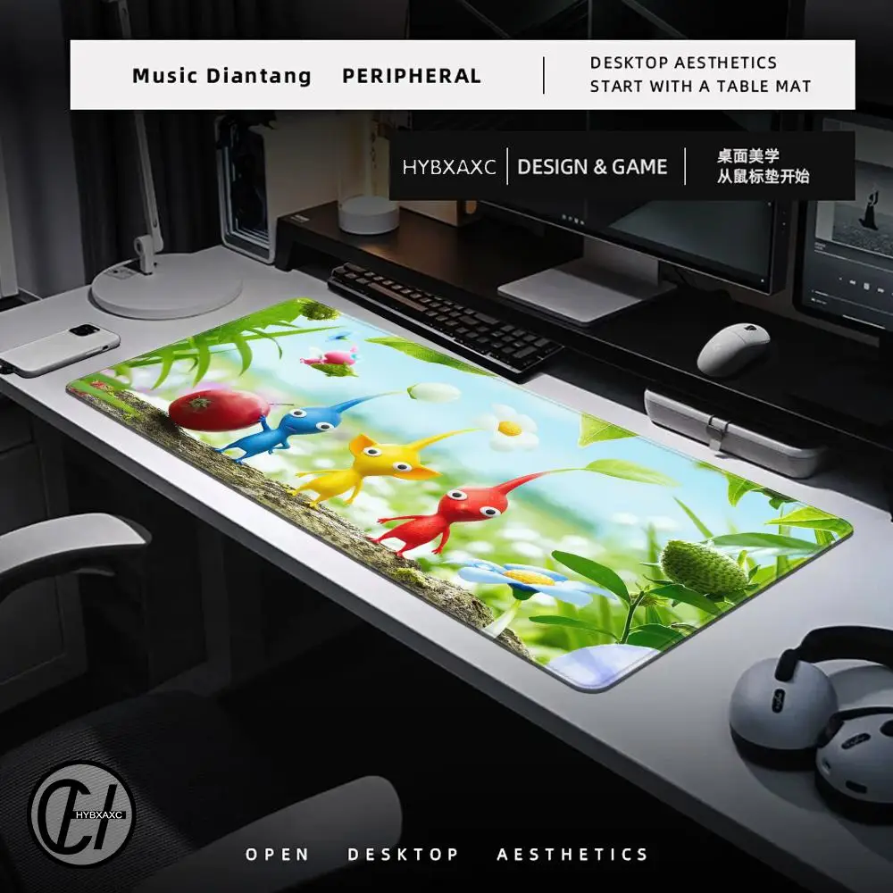 Pikmin Game In Stocked Laptop Gaming Mice Mousepad Size for large Edge Locking Game Keyboard HYBXAXC Mouse Pad - Image 16