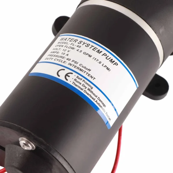 12V Diaphragm Self Priming Water Pump with Automatic Pressure Switch - Image 9
