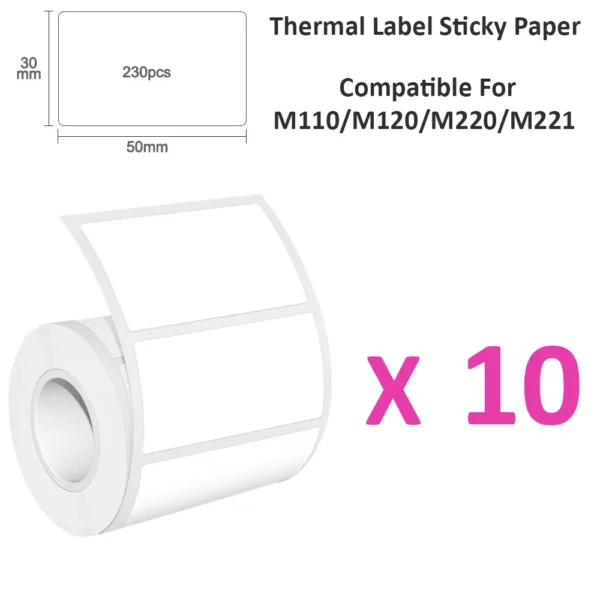 50x30mm Thermal Labels Phomemo M110 - Durable Waterproof Stickers Compatible Address Shipping Retail Shelf Tags Fade-Resistant - Image 8