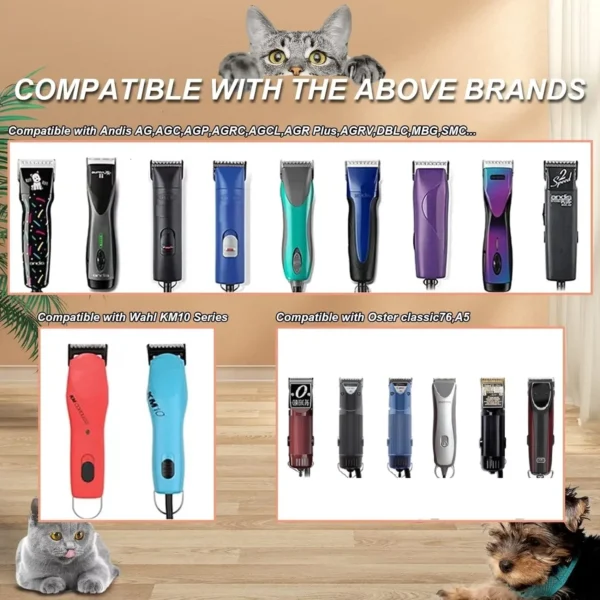 5/8" HT Detachable Pet Ceramic Blade, Compatible with Andis, Oster A5, Wahl KM(10,5,2) Series Dog Clippers, Size: 3/4" 16mm - Image 5