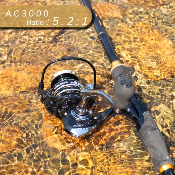 Fishing Rod Reel Combo 1.8 2.1m Carbon Fiber Spinning Rod and 5.2:1 Gear Ratio Spinning Reel Max Drag 8kg for Fresh Saltwater - Image 4