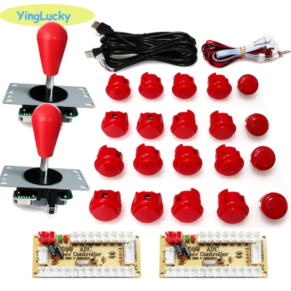 2 Player Arcade Zero Delay Kit USB Encoder for PC Raspberry Pi SANWA Push Button Joystick USB Arcade Cabinet Mando - Image 8