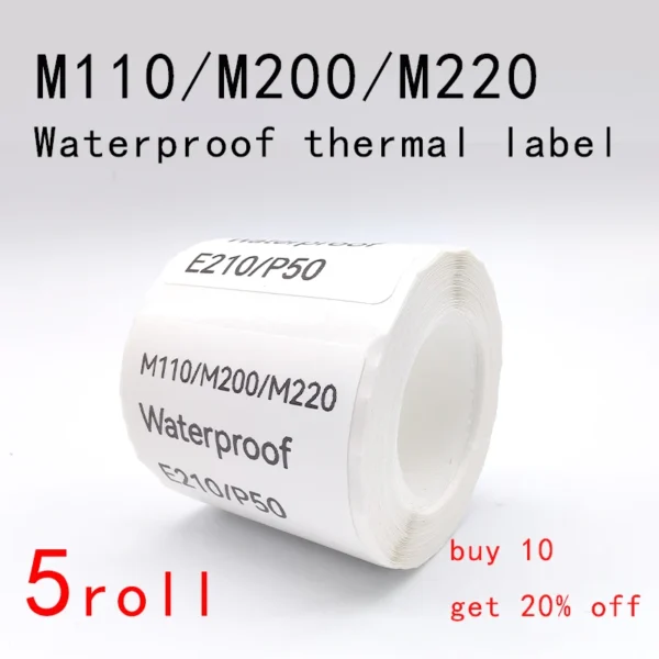 5PK Thermal Adhesive Label Papers for P1 Label Papers DP23 DP30 DP80 Label Maker  Waterproof  Tear Resistant Sticker - Image 18