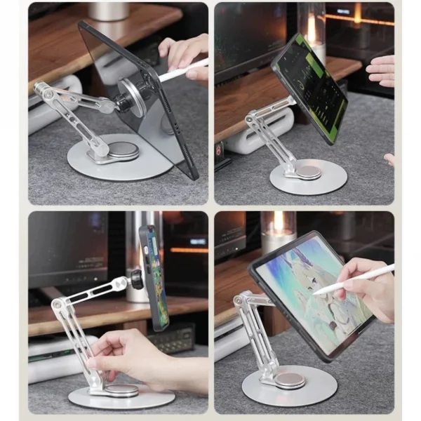 Portable Tablet Stand Aluminum Alloy Bracket Monitor Holder VESA Mount Metal Stand Foldable Adjustable Desktop Magnetic Bracket - Image 6