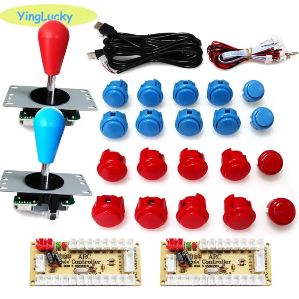 2 Player Arcade Zero Delay Kit USB Encoder for PC Raspberry Pi SANWA Push Button Joystick USB Arcade Cabinet Mando - Image 15