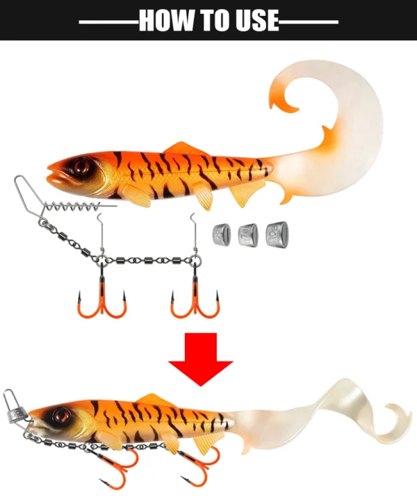 Spinpoler Long Wavy Tail Fin Soft Swimbait Fishing Lure With Stinger Rig Kit UV Paint Hook For Big Game Saltwater Boat Sea Pesca - Image 25