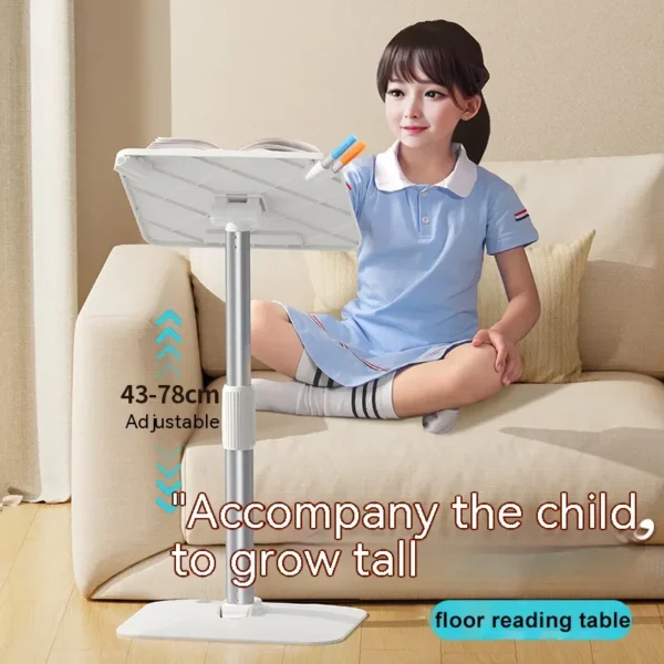 Oatsbasf Floor Reading Stand 43-78cm Height Adjustable Tablet Stand Book Shelf Liftable Reading Table  Foldable iPad Holder - Image 8