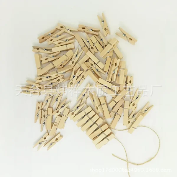 50pieces Handmade 2.5cm~15cm Wooden Clips Natural Wood Business Card Holder Wooden Crafts - Image 15