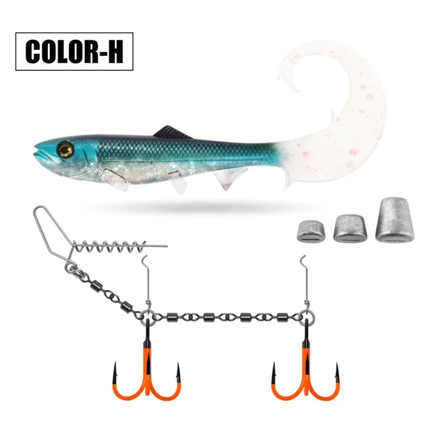 Spinpoler Long Wavy Tail Fin Soft Swimbait Fishing Lure With Stinger Rig Kit UV Paint Hook For Big Game Saltwater Boat Sea Pesca - Image 8