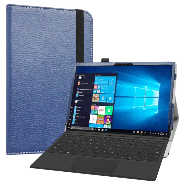 Case For 13" Dell Latitude 7320 Detachable Tablet Folding  Cover with Elastic Closure
