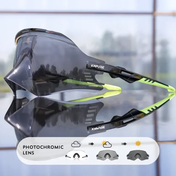 Kapvoe Red Photochromic Cycling Glasses UV400 Men Women Cycling Sunglasses Road Bicycle Goggle MTB Cycling Eyewear - Image 22