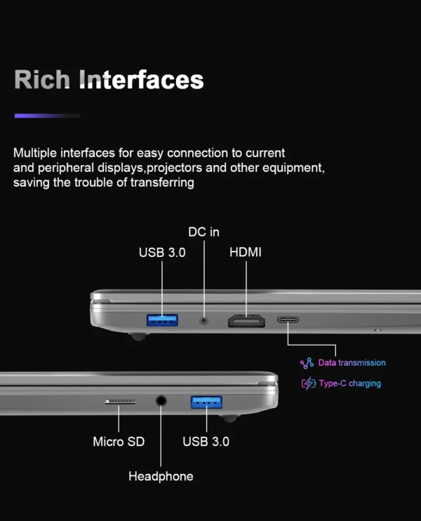Ninkear Laptop A15 Plus AMD Ryzen™ 7 5700U 15.6-inch FHD IPS 60Hz 32GB + 1TB SSD Backlit Keyboard Fingerprint Unlock Notebook - Image 23