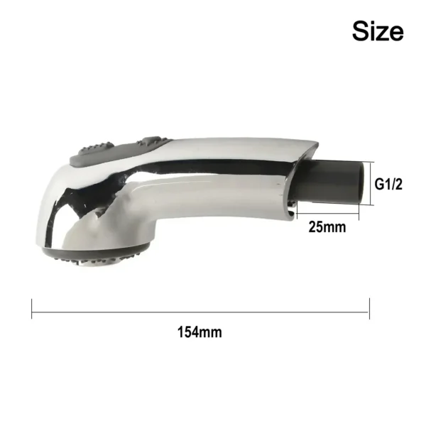 Kitchen Mixer Tap Spare Replacement Faucet For Zedra For Europlus Pull-Out Spray Nozzle Chrome Faucet Spray Head 46312IE0 - Image 6