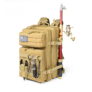 45LTactical Fishing Backpack with Rod Holders - Multifunctional Tackle Bag for Fish Equipment Storage Outdoor Camping Hiking