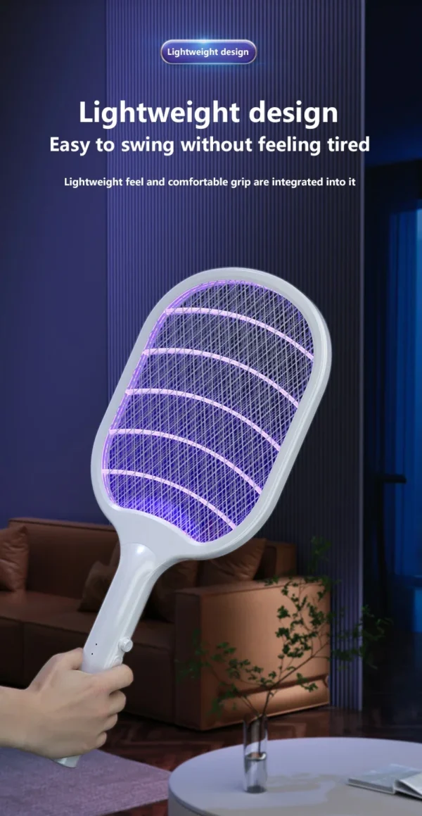 2-in-1 Mosquito Killer Lamp Electric Rechargeable Mosquito Swatter Household Automatic Electronic Mosquito Repellent Device New - Image 10