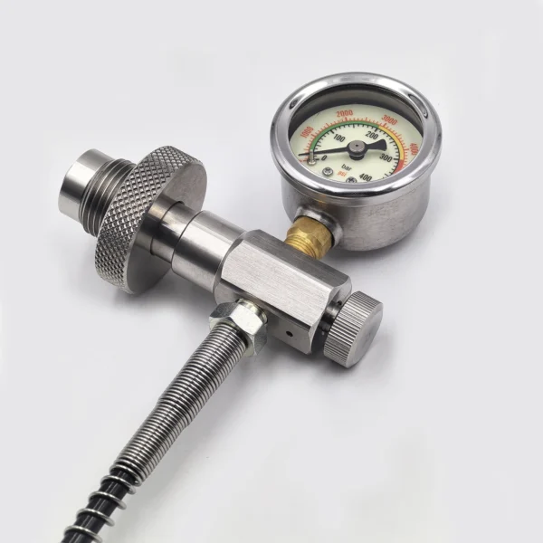DIN Fill Station Diving Scuba G5/8 Connector Valve with Filter Charging Adapter Big Tank To Small Bottle Quick Fitting - Image 7