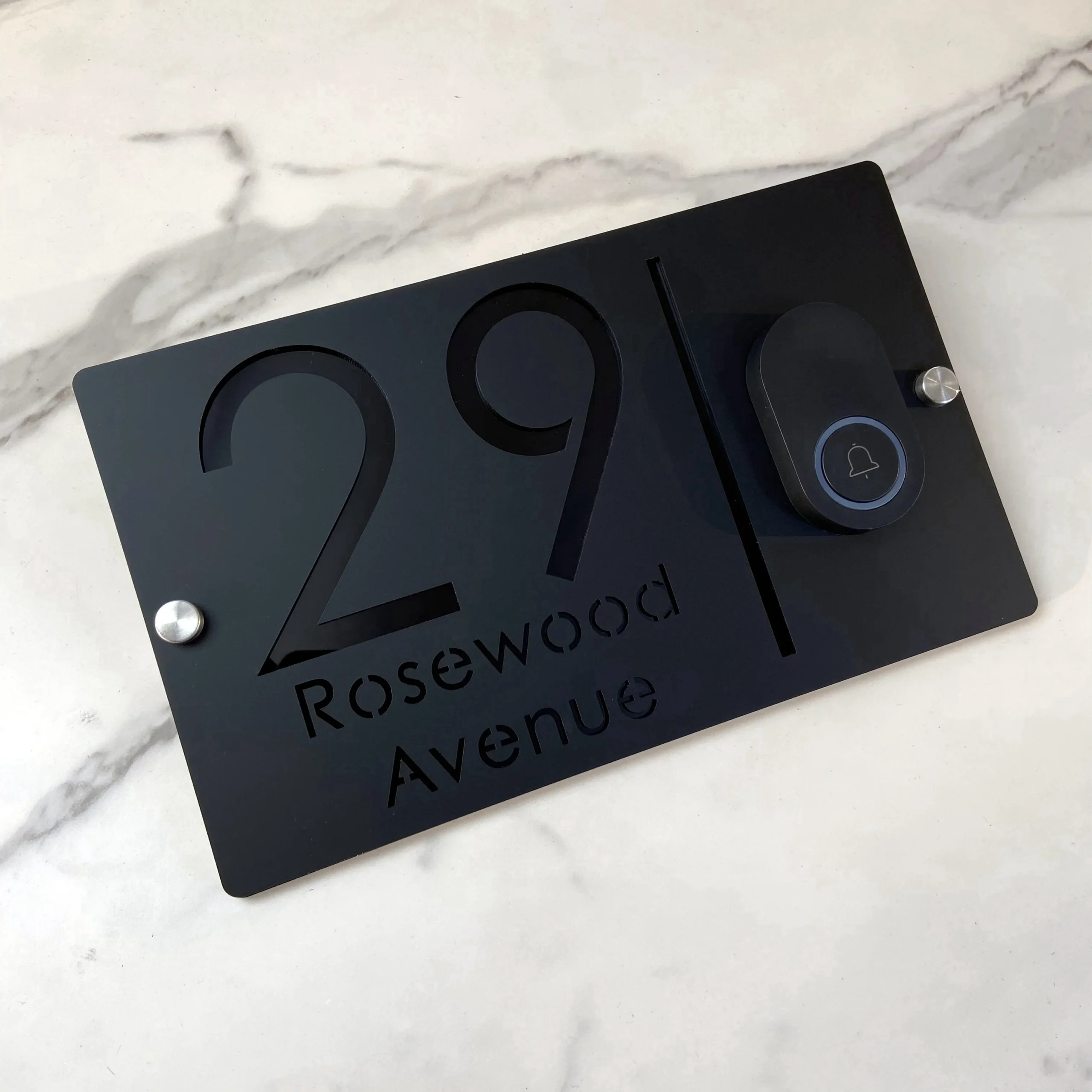 Custom WiFi Doorbell House Number Sign Matte White Acrylic Smart Address Plaque Outdoor Personalized Door Plate Wall Decoration - Image 11